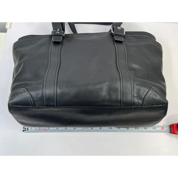 Authentic Coach Hampton Large Black Leather Tote Bag Purse F063-F10288 - Picture 12 of 16